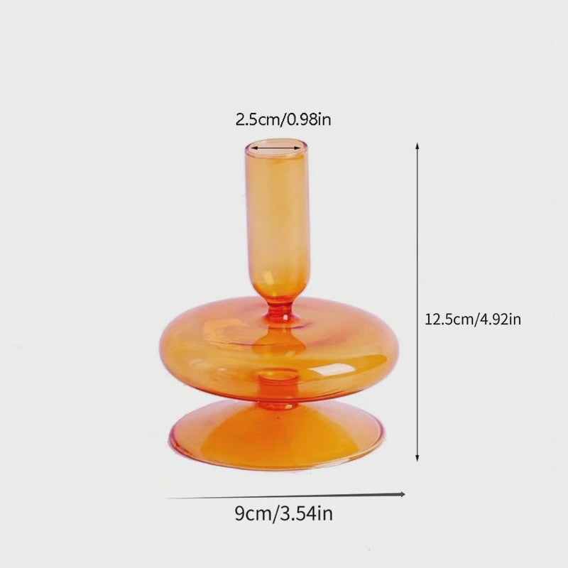 Set van 10 Luxe Glazen Kandelaars - Sfeervolle Decoratie voor Woonkamer, Bruiloft & Feest