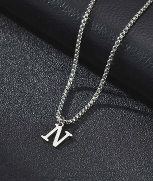 Vnox RVS Letter Ketting Heren - Kies Uw Initiaal - Waterdicht & Minimalistisch
