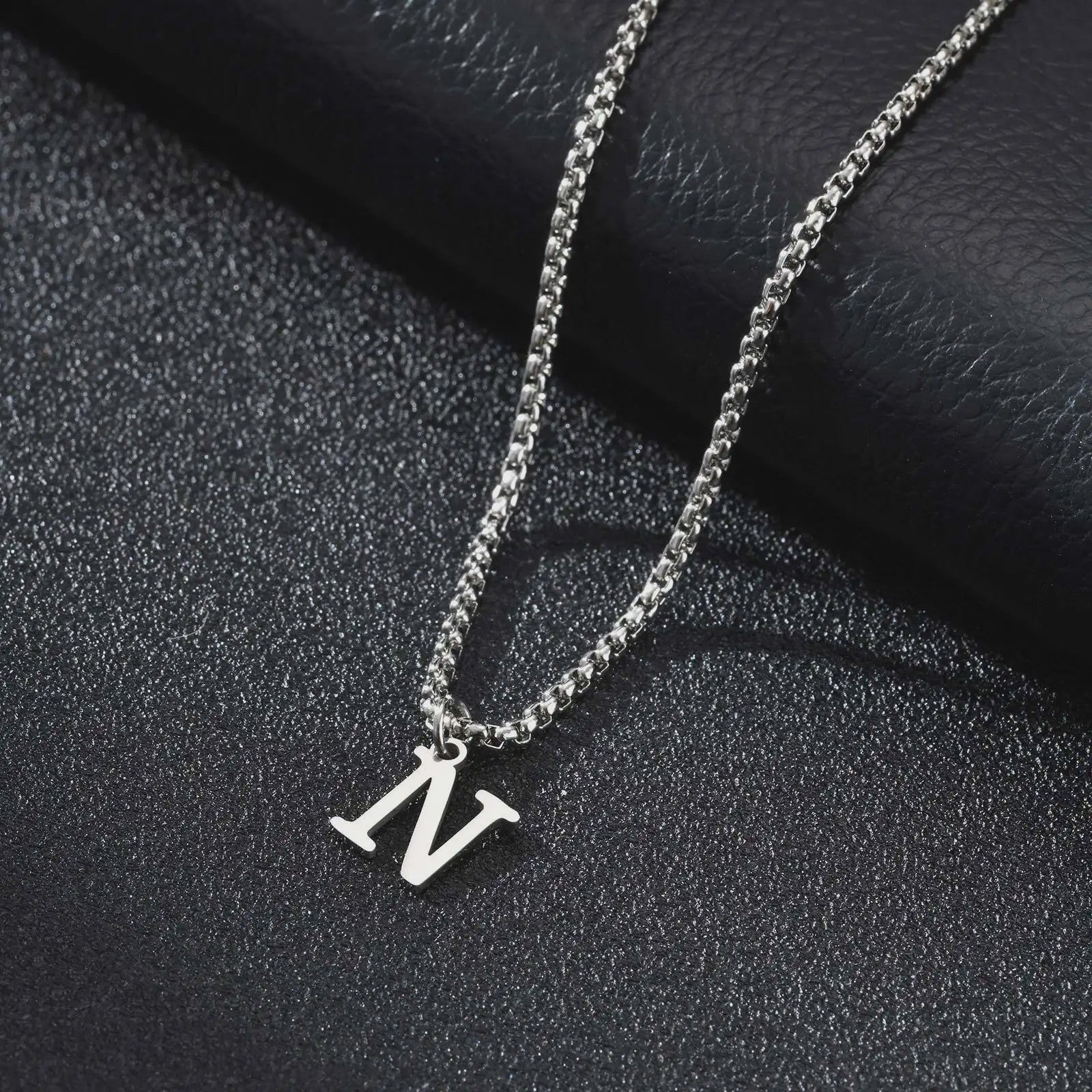 Vnox RVS Letter Ketting Heren - Kies Uw Initiaal - Waterdicht & Minimalistisch