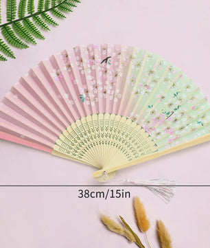 Elegante Chinese Stijl Vouwbare Handwaaier met Kwastje - Perfect voor Dans, Decoratie of Cadeau