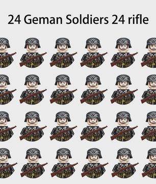Bouwblokken Soldaten Set: Tweede Wereldoorlog Leger Figuren & Wapens - Kinder Speelgoed