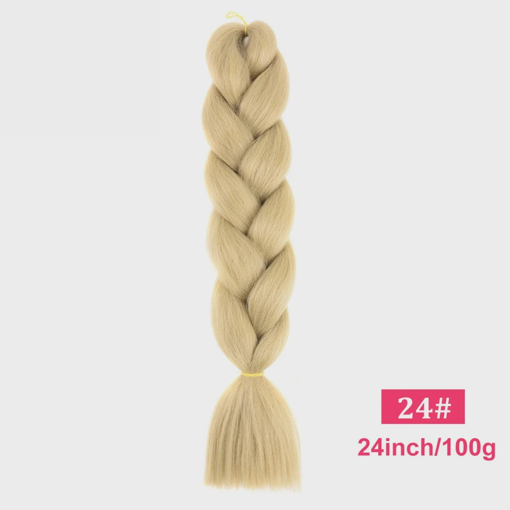 24 Inch Jumbo Braids Haarverlenging - Synthetisch Vlecht Haar in Kleurrijke Tinten