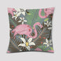Vrolijke Flamingo Kussenhoes Vierkant - Decoratie voor Bank & Auto