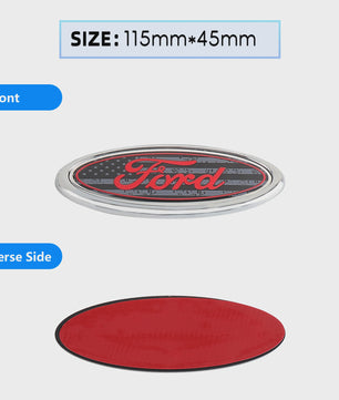 Ford Embleem Stickers - Set van 8 Stuks - Hood, Bonnet & Trunk - Universeel
