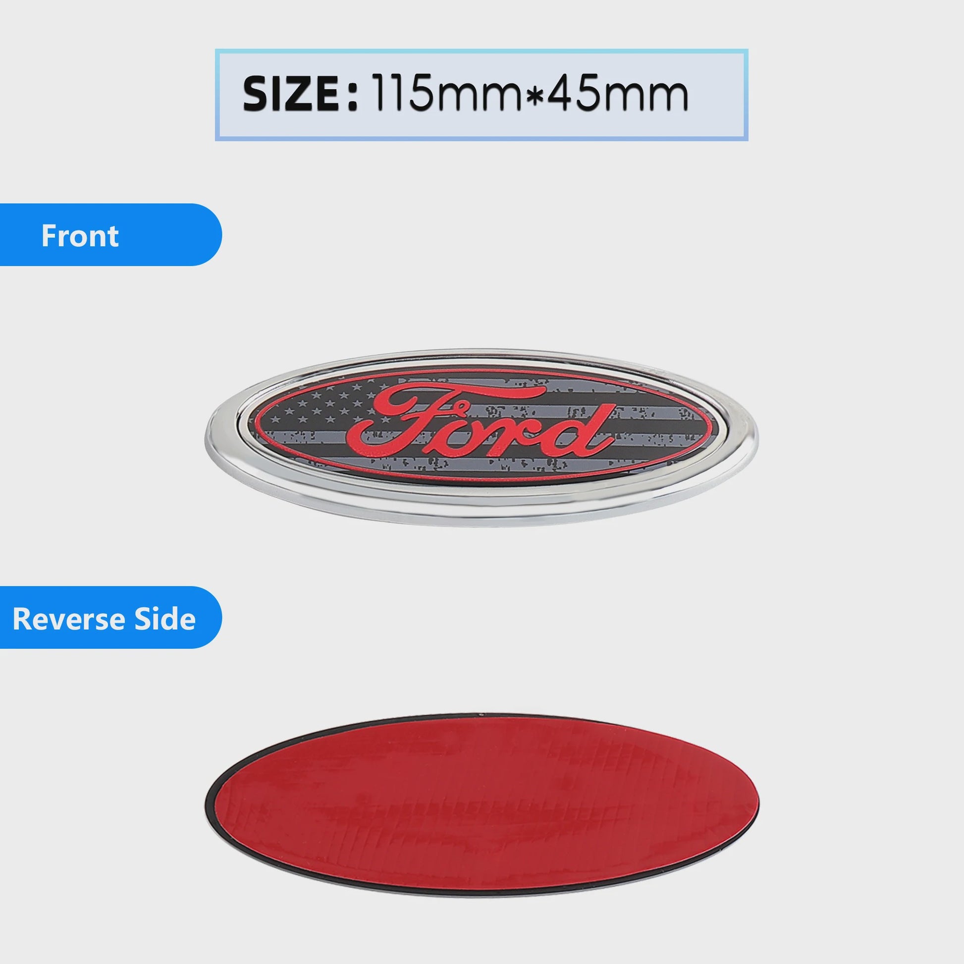 Ford Embleem Stickers - Set van 8 Stuks - Hood, Bonnet & Trunk - Universeel