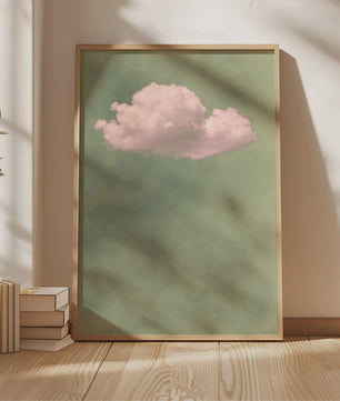 Abstracte Blauwe Wolken Poster - Minimalistische Canvas Muurkunst voor Moderne Woonkamer