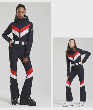 Dames Winter Ski-overall One Piece - Waterdicht, Winddicht & Warm - Outdoor Snowboard Jumpsuit