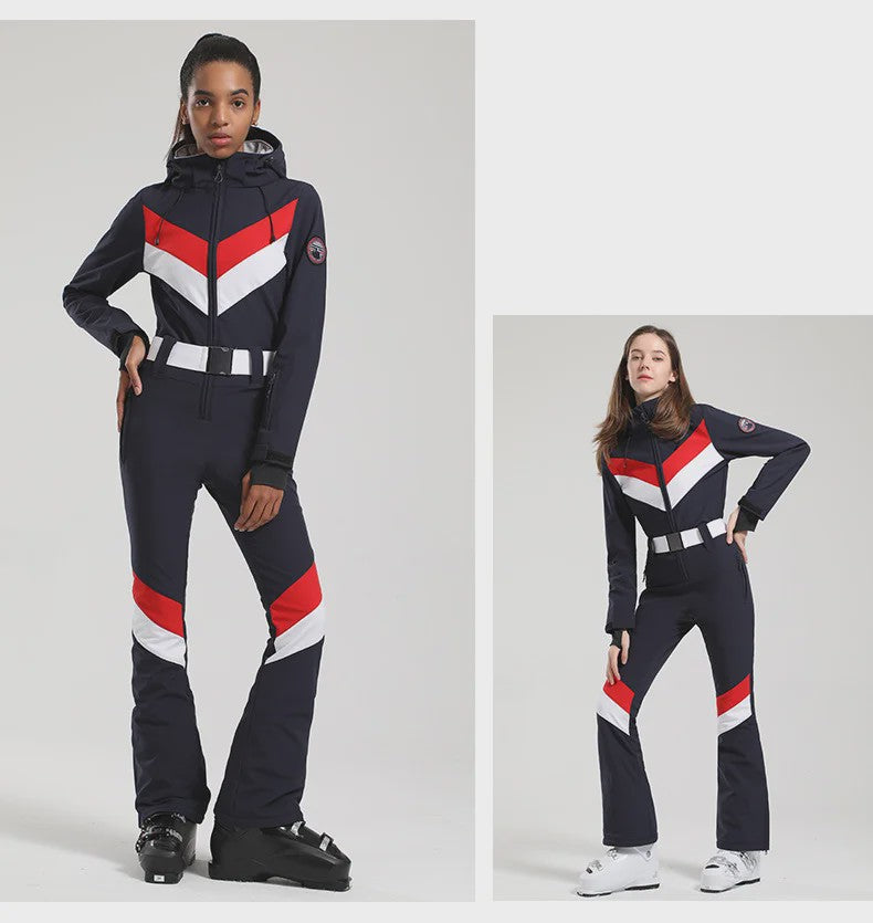 Dames Winter Ski-overall One Piece - Waterdicht, Winddicht & Warm - Outdoor Snowboard Jumpsuit