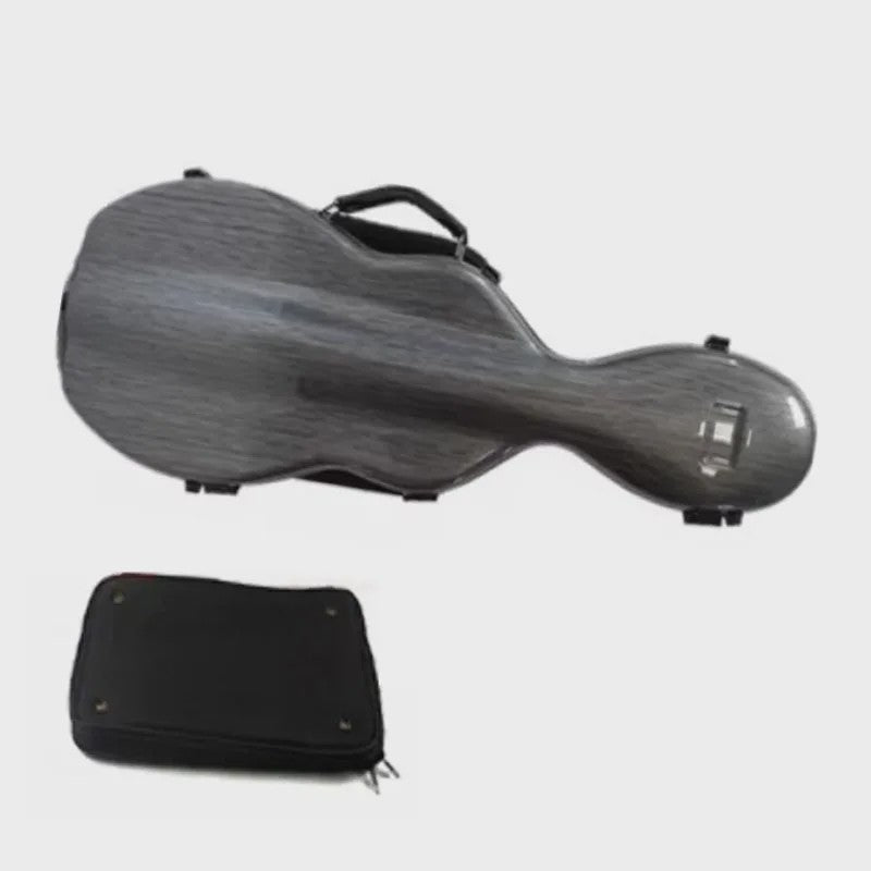 Carbon Fiber Vioolkoffer met Afneembare Tas - Dubbele Draagband & Slot