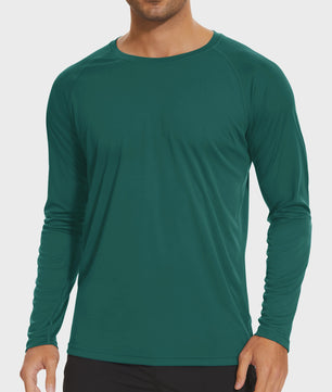 TACVASEN Heren UV-Bescherming T-shirt Lange Mouw - UPF 50+ Sneldrogend & Ademend