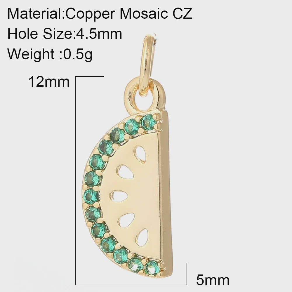 Gouden Bedeltjes voor Sieraden Maken: Cactus, Kers, Paddenstoel, Bloem & Fruit