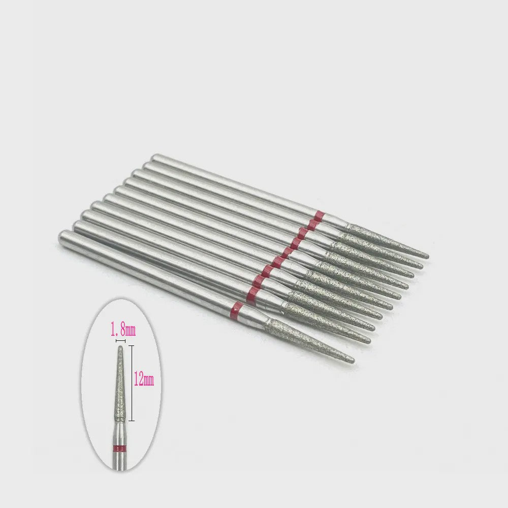 10x Diamant Freesbits Set - 2.35mm Schacht voor Tandheelkunde & Nagelstyling
