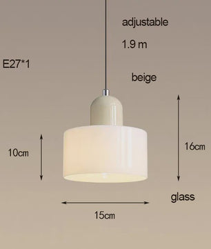Moderne Glazen Hanglamp E27 - Sfeervolle Verlichting voor Slaapkamer, Nachtkastje of Bar