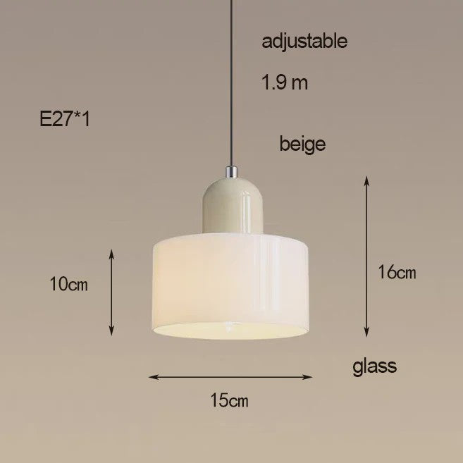 Moderne Glazen Hanglamp E27 - Sfeervolle Verlichting voor Slaapkamer, Nachtkastje of Bar