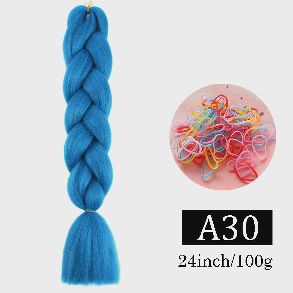 24 Inch Jumbo Braids Haarverlenging - Synthetisch Vlechtkapsel met Ombre Kleuren