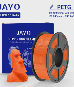 JAYO PETG 3D Printer Filament - 1.75mm Clear, 1.1kg, Hoge Taaiheid, Net Gewikkeld
