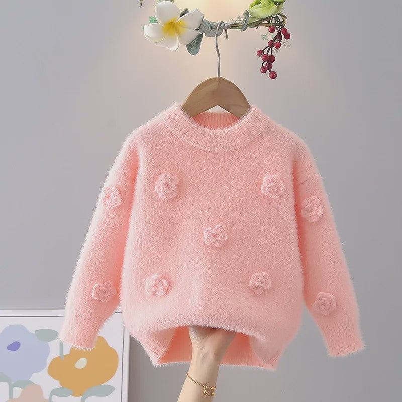 Schattige Gebreide Trui voor Meisjes - Elegante Winterkleding voor Kinderen