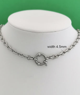 Gouden Roestvrij Stalen Ketting met Sailor Sluiting - Unisex Choker