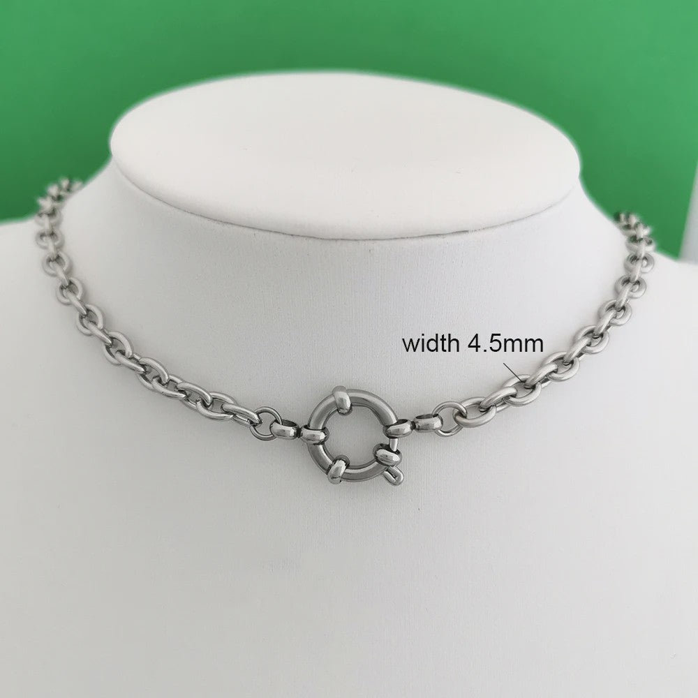 Gouden Roestvrij Stalen Ketting met Sailor Sluiting - Unisex Choker