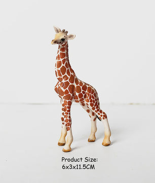 Realistische Wilde Dieren Figuren Set: Okapi, Giraf, Gnu & Zebra - Educatief Speelgoed voor Kinderen