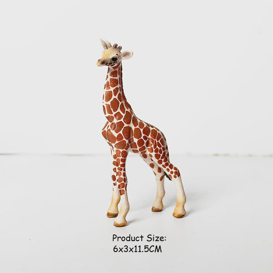 Realistische Wilde Dieren Figuren Set: Okapi, Giraf, Gnu & Zebra - Educatief Speelgoed voor Kinderen