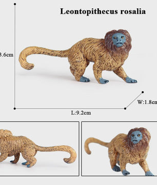 Oenux Wild Animal Speelfiguren: Aap, Chimpansee, Orang-oetan & Gibbon (PVC)