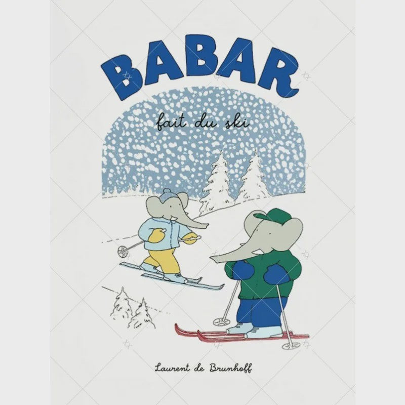 Babar Poster Canvas - Sprookjes Kunst voor Kinderkamer & Babykamer Decoratie