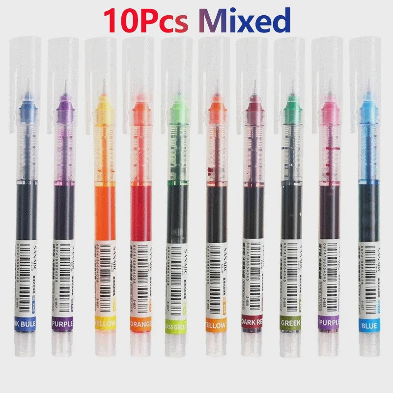 Set van 1-20x Gel Pen Zwart/Blauw/Rood - 0.5mm Naaldpunt voor Studenten & Kantoor
