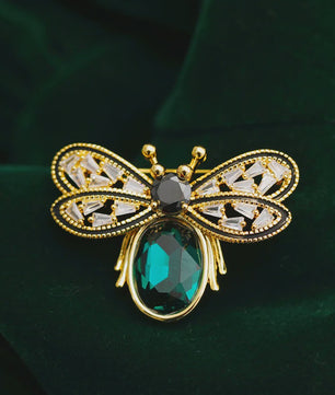 Luxe Bijen Broche met Kristallen - Vintage Baroque Stijl