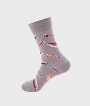 Unisex Katoenen Sokken met Vrolijke Fruit, Dieren & Kunst Prints - Hip Hop & Skateboard Stijl