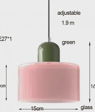 Moderne Glazen Hanglamp E27 - Sfeervolle Verlichting voor Slaapkamer, Nachtkastje of Bar