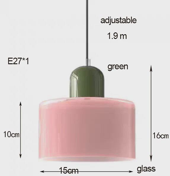Moderne Glazen Hanglamp E27 - Sfeervolle Verlichting voor Slaapkamer, Nachtkastje of Bar