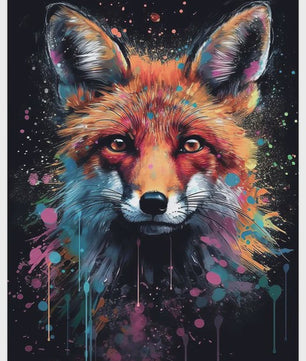 Abstracte Dieren Canvas Poster: Leeuw, Tijger, Aap, Uil - Muurdecoratie Woonkamer