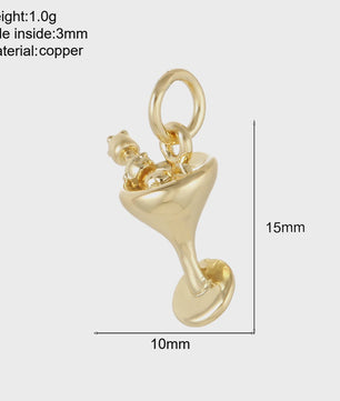 Gouden Bedeltjes Fruit & Drankjes met Zirkonia - Sieraden Maken