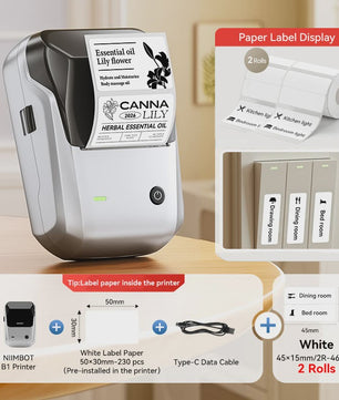 Niimbot B1 Draadloze Thermische Labelprinter - Ideaal voor Kleine Bedrijven, Huis & Cadeaus