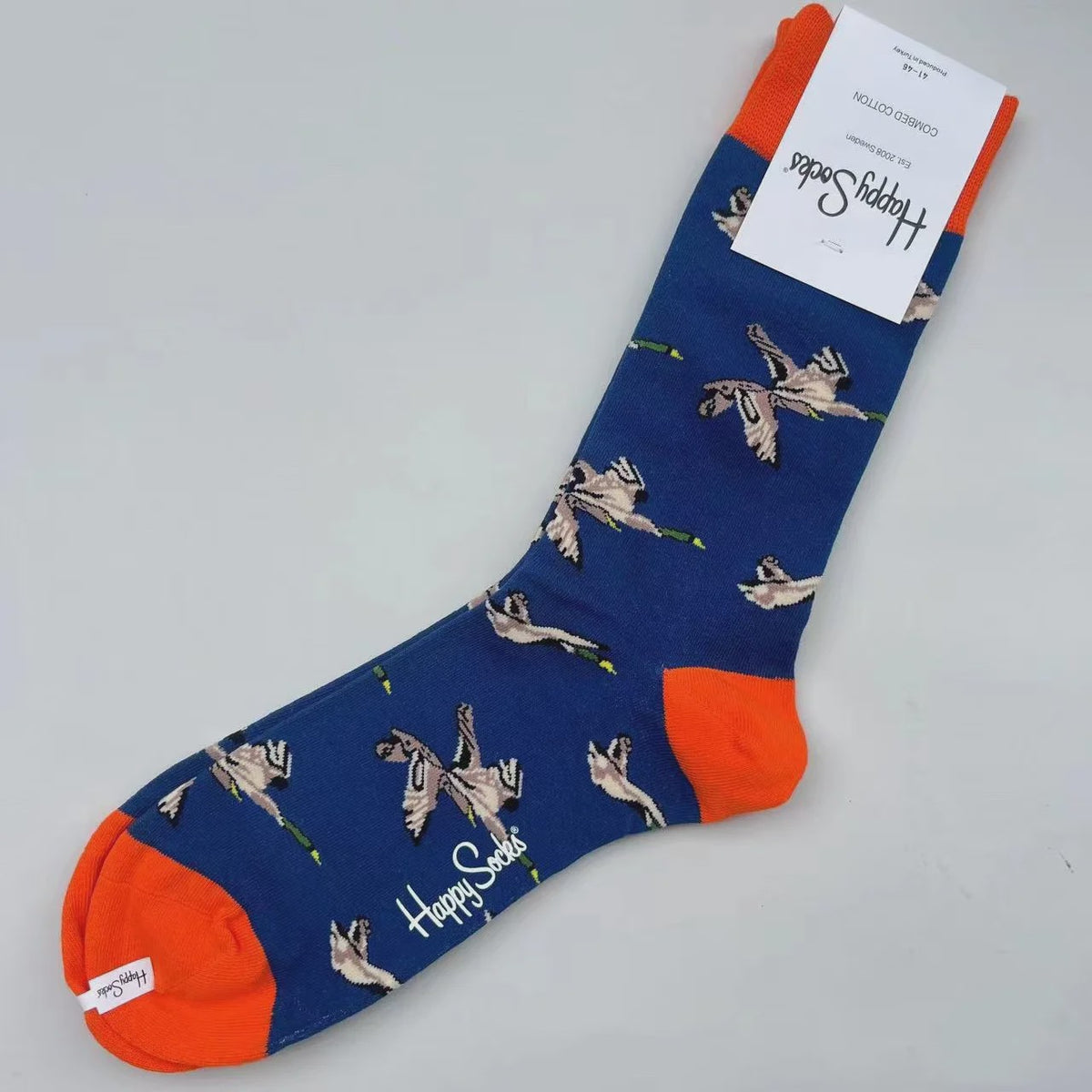 Happy Socks Heren Mid-tube Sokken - Pure Katoen, Klassiek Comfort - Maat 41-46