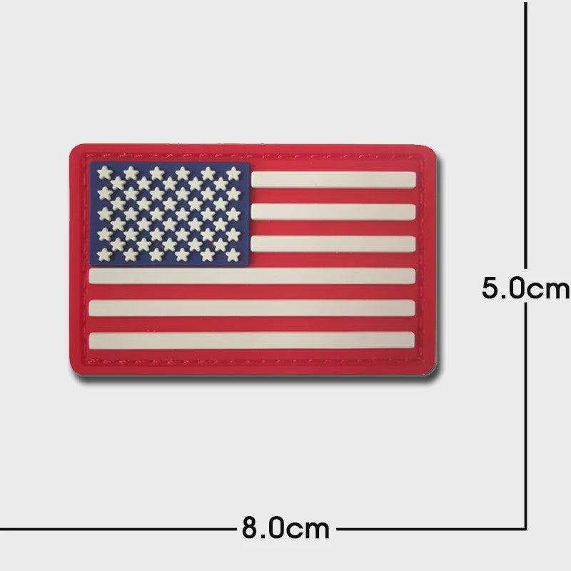 3D PVC Vlag Patches - Rubberen Militaire Emblemen met Klittenband