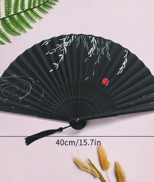 Elegante Chinese Stijl Vouwbare Handwaaier met Kwastje - Perfect voor Dans, Decoratie of Cadeau