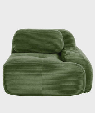 Moderne Corduroy Fauteuil Zonder Armleuningen met Kussen - SediaXL