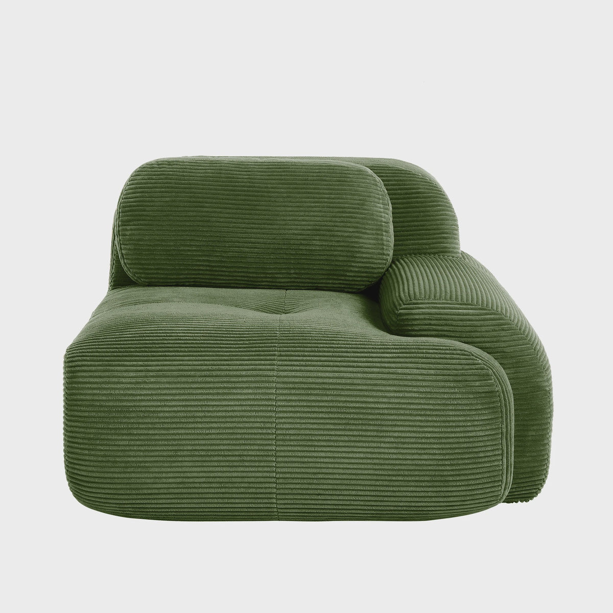 Moderne Corduroy Fauteuil Zonder Armleuningen met Kussen - SediaXL