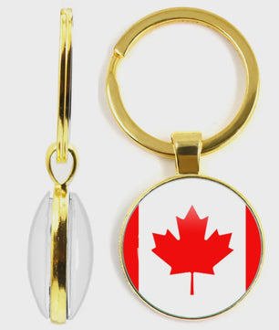 Soviet Union,Brazil,Canada,Netherlands,Israel,Syria,Venezuela,United States,Spain National Flag Series Double-Sided Keychain