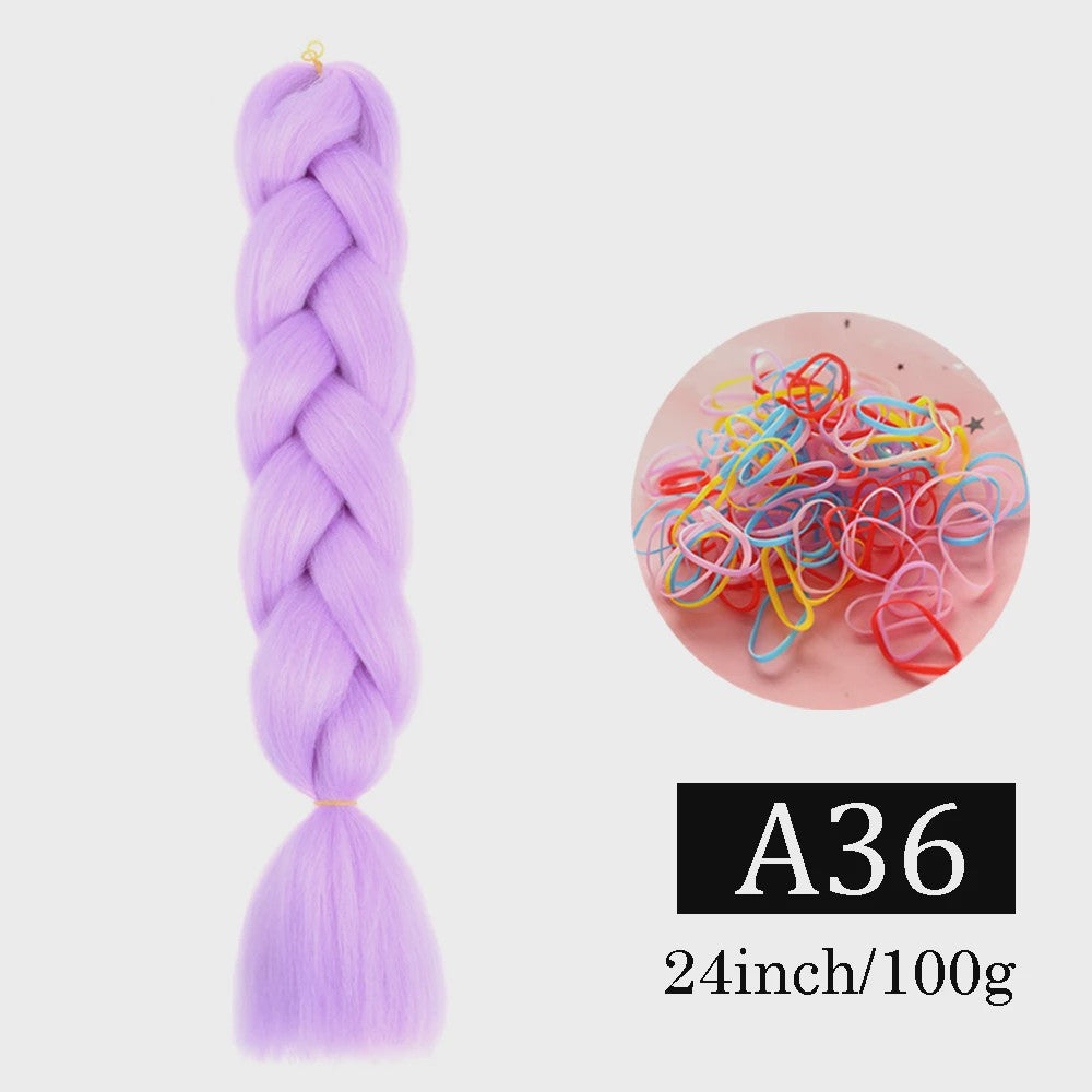24 Inch Jumbo Braids Haarverlenging - Synthetisch Vlechtkapsel met Ombre Kleuren
