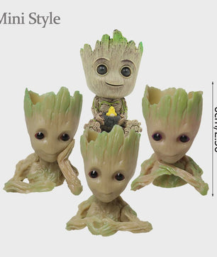 Groot Plantenpot & Decoratief Figuur - Leuke Woondecoratie