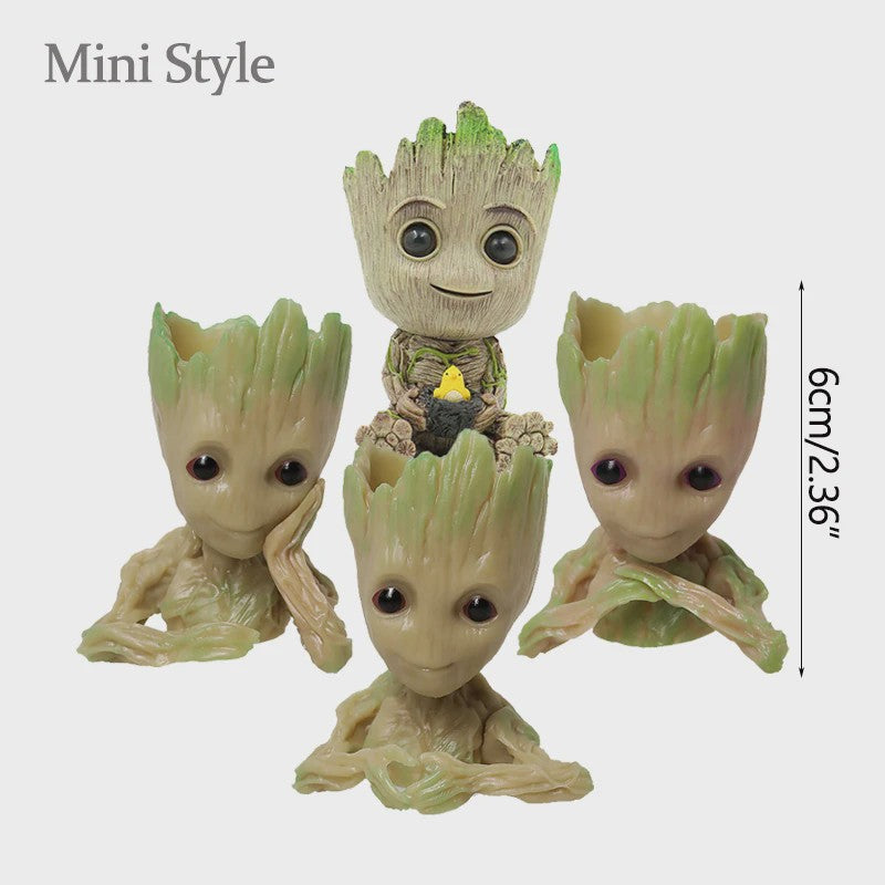 Groot Plantenpot & Decoratief Figuur - Leuke Woondecoratie