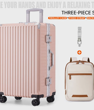Aluminium Koffer met USB & Combinatieslot - Rolbaar Reiskoffer in Diverse Maten (20-28 inch)