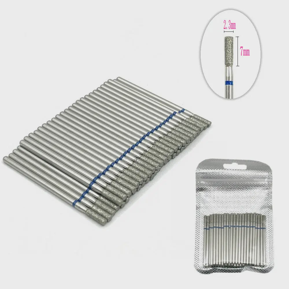 50 Stuks Diamant Freesjes Set - 2.35mm Schacht voor Nagel- en Tandheelkundig Gebruik