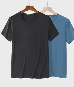 2-Pack Bamboe Fiber T-shirts Heren - Ronde Hals, Korte Mouw, Ademend & Zweetabsorberend