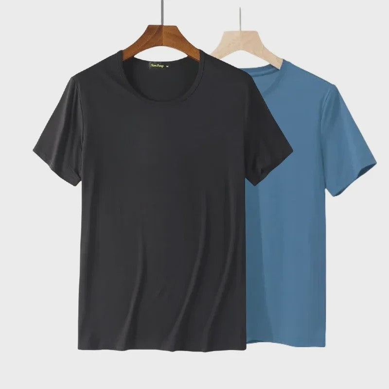 2-Pack Bamboe Fiber T-shirts Heren - Ronde Hals, Korte Mouw, Ademend & Zweetabsorberend