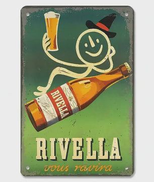Retro Metal Bier Merk Poster - Decoratie voor Man Cave, Bar & Club