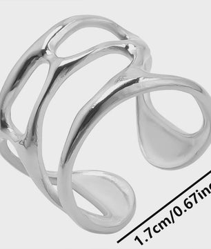 Unieke Dames Ringen van RVS - Vintage Stijl, Waterdicht & Textuur